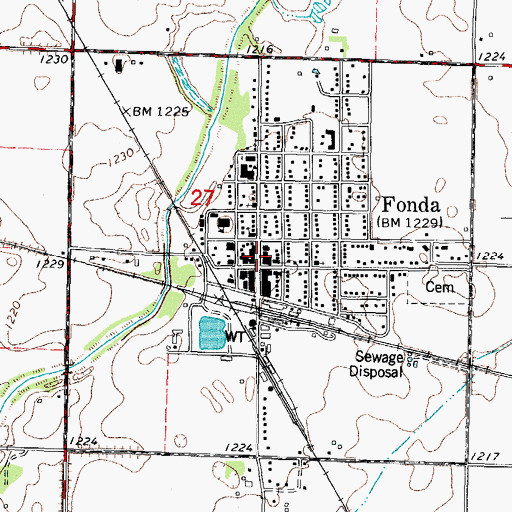 Topographic Map of City of Fonda, IA