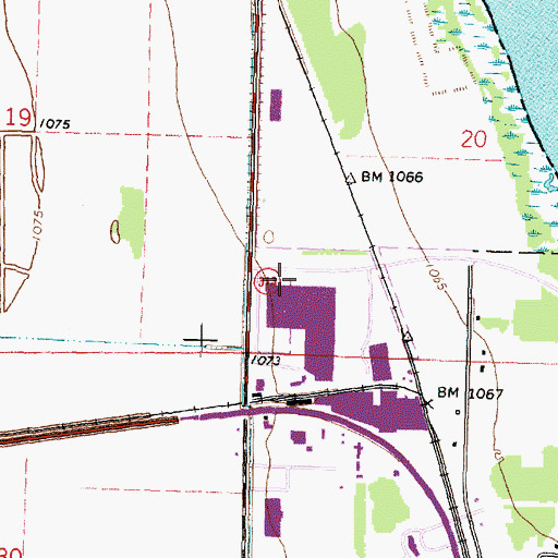 Topographic Map of City of Warroad, MN