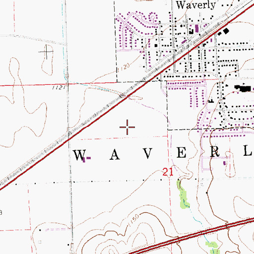 Topographic Map of City of Waverly, NE