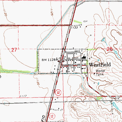 Topographic Map of City of Westfield, IA
