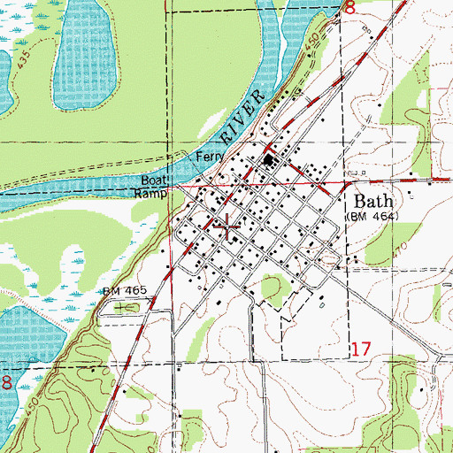 Topographic Map of Village of Bath, IL