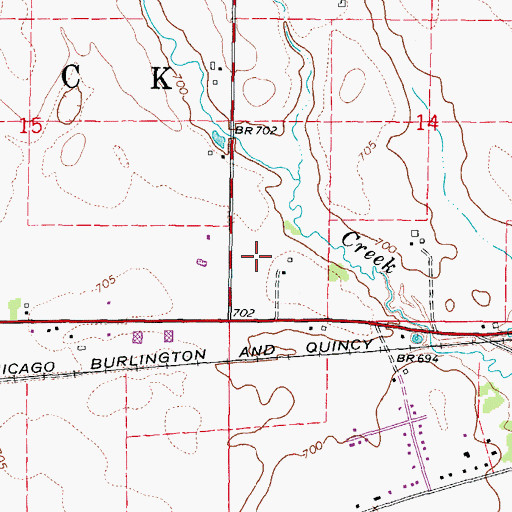Topographic Map of Village of Big Rock, IL