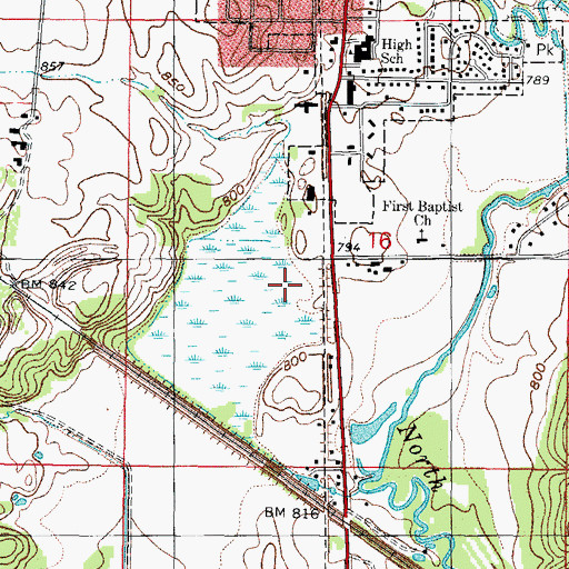 Topographic Map of Village of Richmond, IL