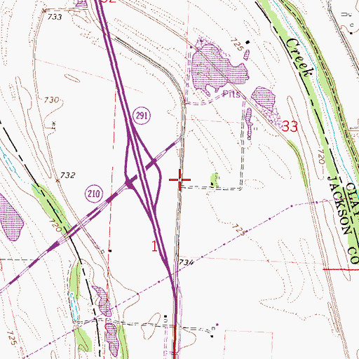 Topographic Map of Village of River Bend, MO
