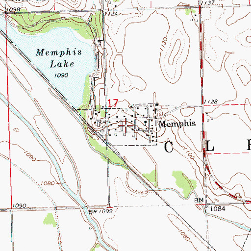 Topographic Map of Village of Memphis, NE