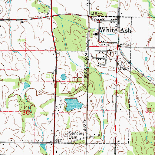 Topographic Map of Village of Whiteash (historical), IL