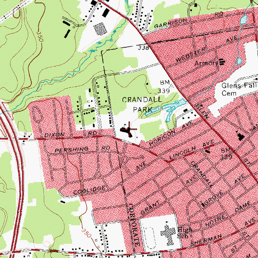 Topographic Map of Kensington Road Elementary School, NY
