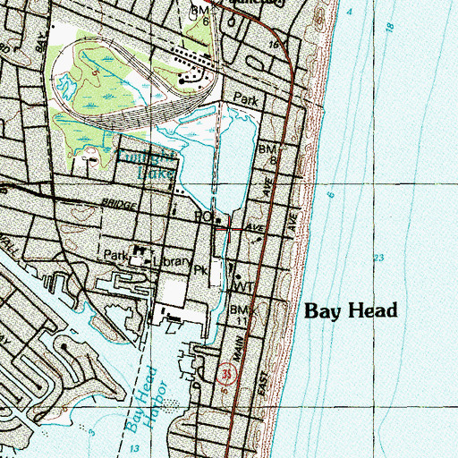 Topographic Map of Bay Head Fire Company 1, NJ