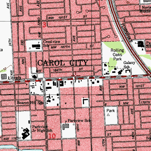 Topographic Map of Scott Lake Census Designated Place (historical), FL