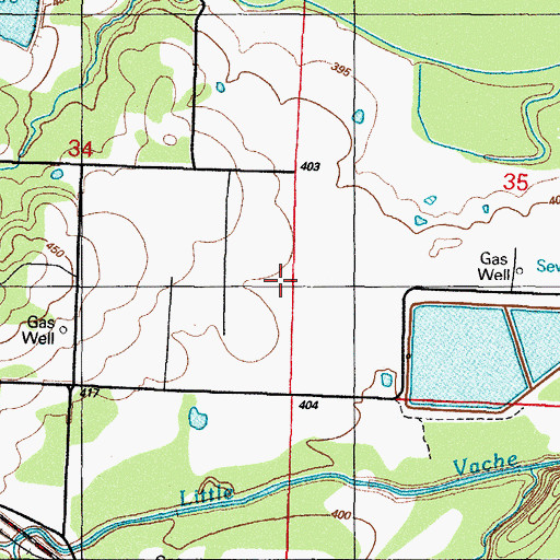 Topographic Map of City of Barling, AR