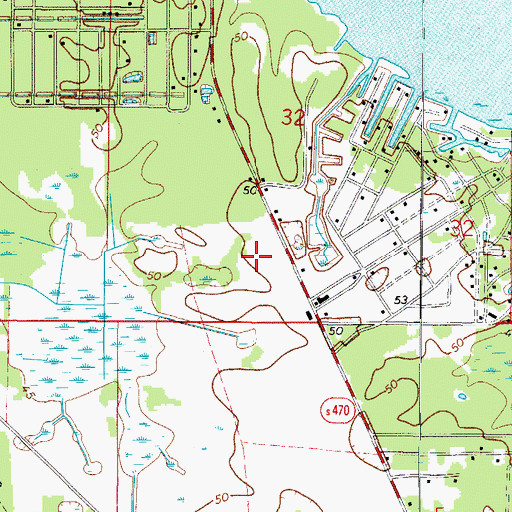 Topographic Map of Lake Panasoffkee Census Designated Place, FL