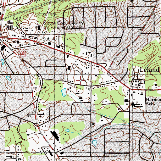 Topographic Map of Mableton Census Designated Place, GA