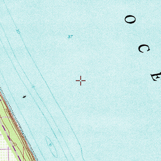 Topographic Map of North Beach Census Designated Place (historical), FL
