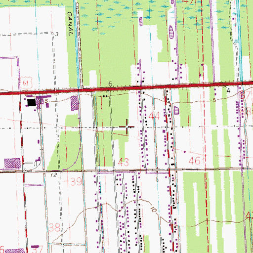 Topographic Map of Reserve Census Designated Place, LA
