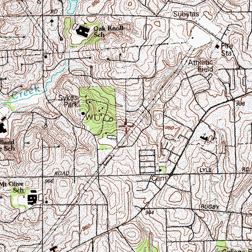 Topographic Map of City of East Point, GA