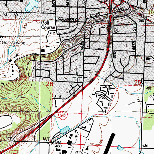 Topographic Map of City of Fort Smith, AR