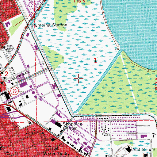 Topographic Map of City of Morgan City, LA