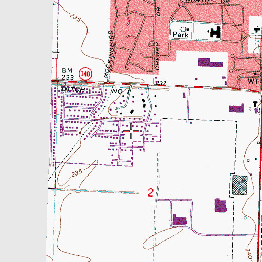 Topographic Map of City of Osceola, AR
