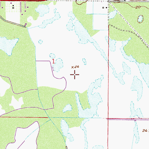Topographic Map of Town of Malabar, FL
