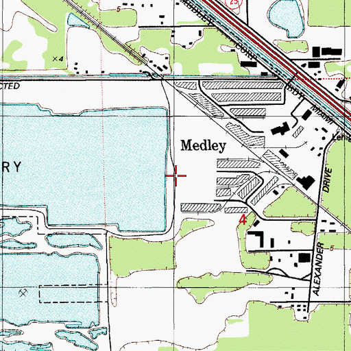 Topographic Map of Town of Medley, FL
