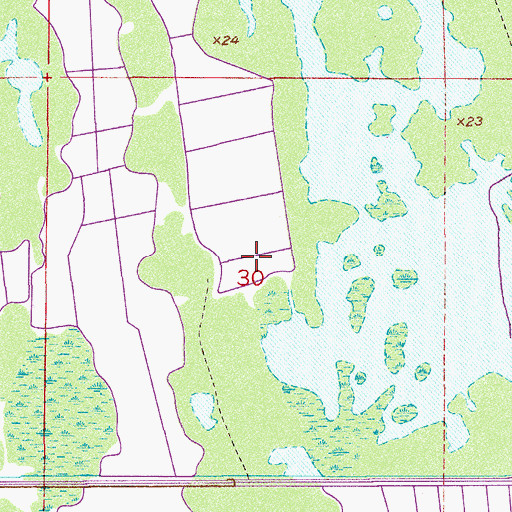 Topographic Map of Town of Grant-Valkaria, FL