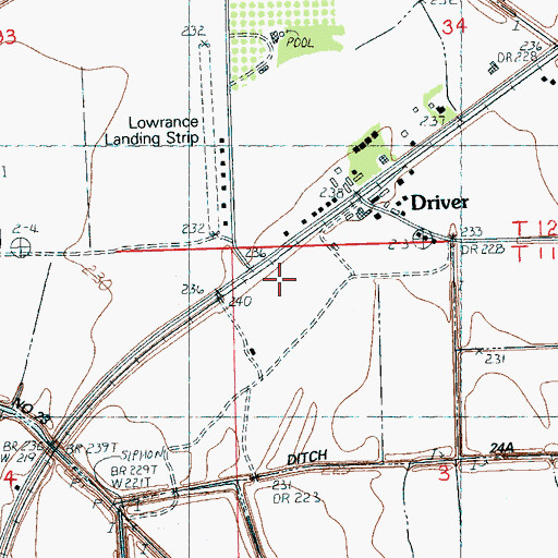 Topographic Map of Township of Carson, AR