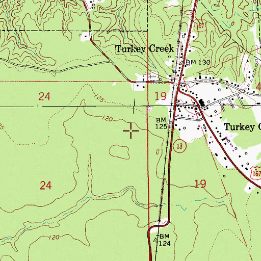 Topographic Map of Village of Turkey Creek, LA