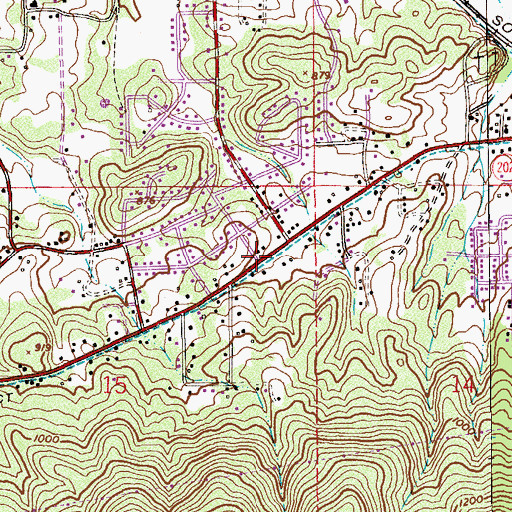 Topographic Map of Cobb Town, AL