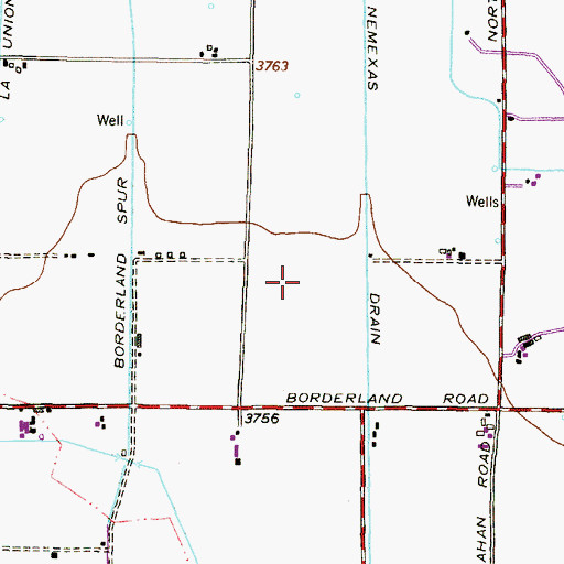 Topographic Map of Prado Verde Census Designated Place, TX