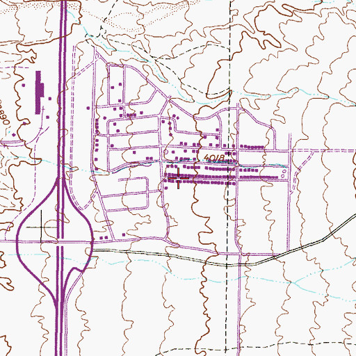 Topographic Map of Westway Census Designated Place, TX