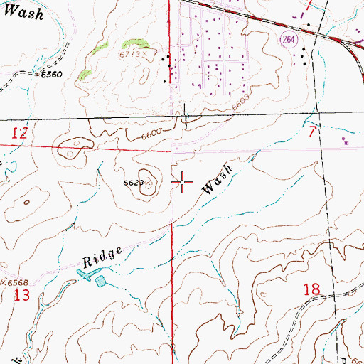 Topographic Map of Yah-ta-hey Census Designated Place, NM