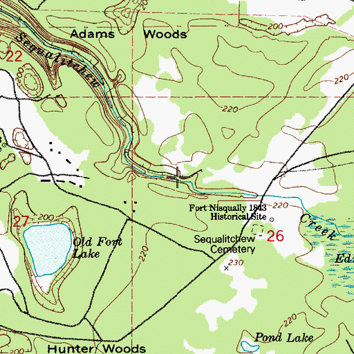 Topographic Map of City of DuPont, WA