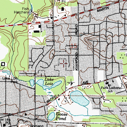 Topographic Map of City of Lacey, WA