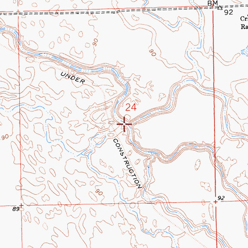 Topographic Map of Deadman Creek, CA