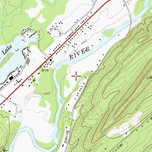 Topographic Map of New Hope Farms, NY