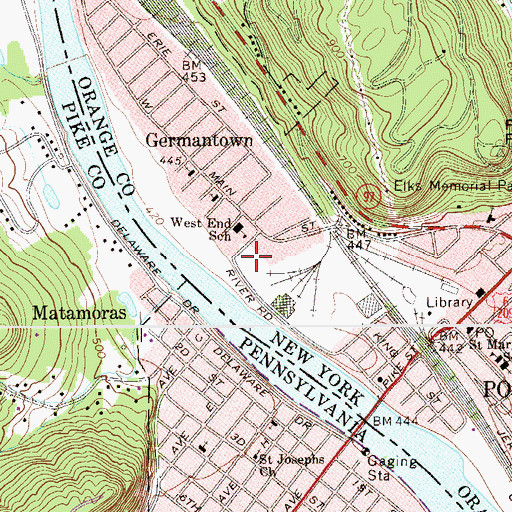 Topographic Map of Bell Memorial Field, NY