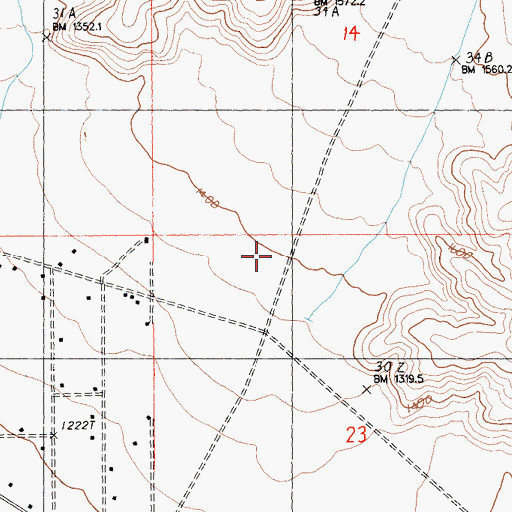 Topographic Map of East Deception Canyon, CA