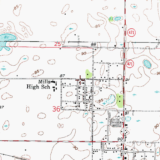 Topographic Map of New Life Church of God in Christ, FL