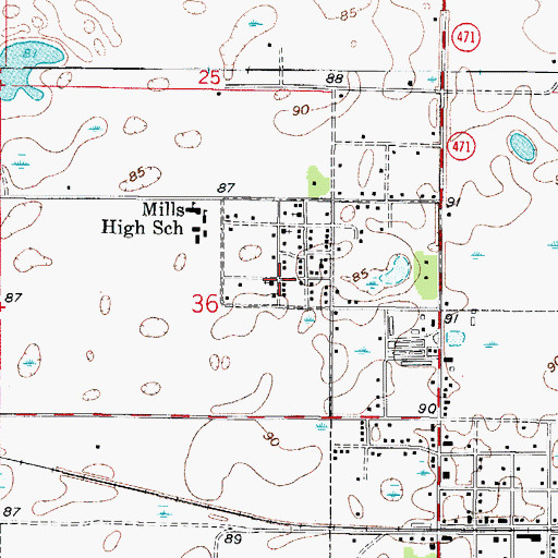 Topographic Map of Christian Love Center Church of God, FL