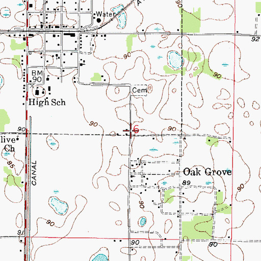 Topographic Map of Refuge Church of Our Lord, FL