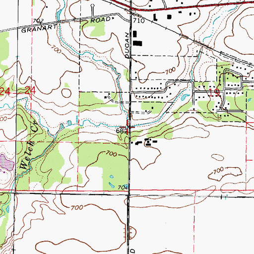 Topographic Map of Duffin Drain, IL