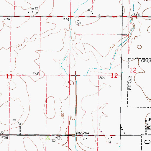 Topographic Map of Duffin Drain West, IL