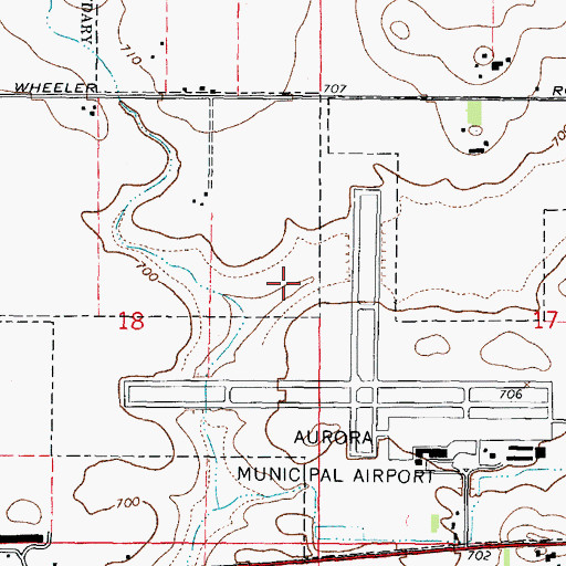Topographic Map of Sugar Grove Branch East, IL