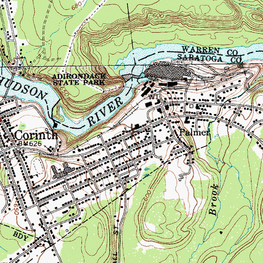 Topographic Map of Roman Catholic Church of the Immaculate Conception, NY
