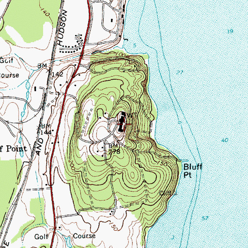 Topographic Map of Main Academic Building Clinton Community College, NY