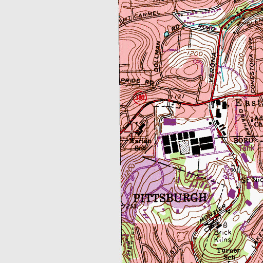 Topographic Map of Faith Restoration Ministries, PA