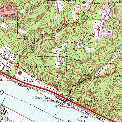 Topographic Map of Golden Triangle Church of Religious Science, PA