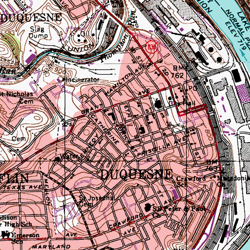 Topographic Map of Grace United Church of Christ, PA