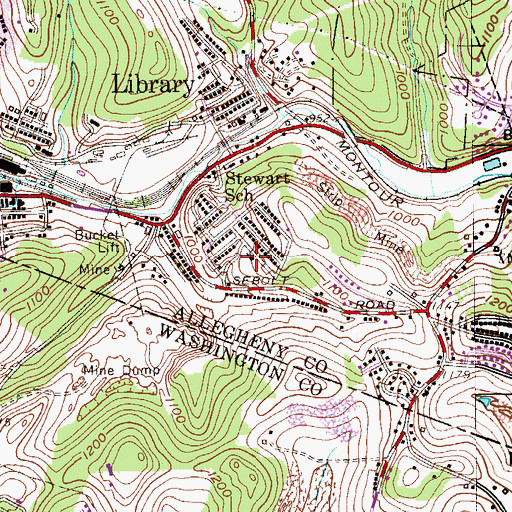 Topographic Map of Mount Zion Baptist Church, PA