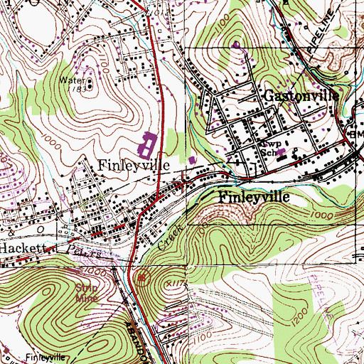 Topographic Map of Saint Francis of Assisi Church, PA